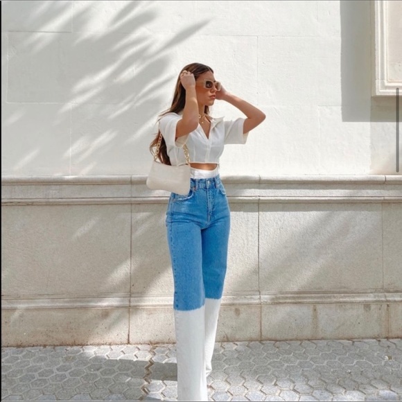 ZARA STRETCH LINEN BLEND CUT OUT BODYSUIT. - Picture 3 of 11